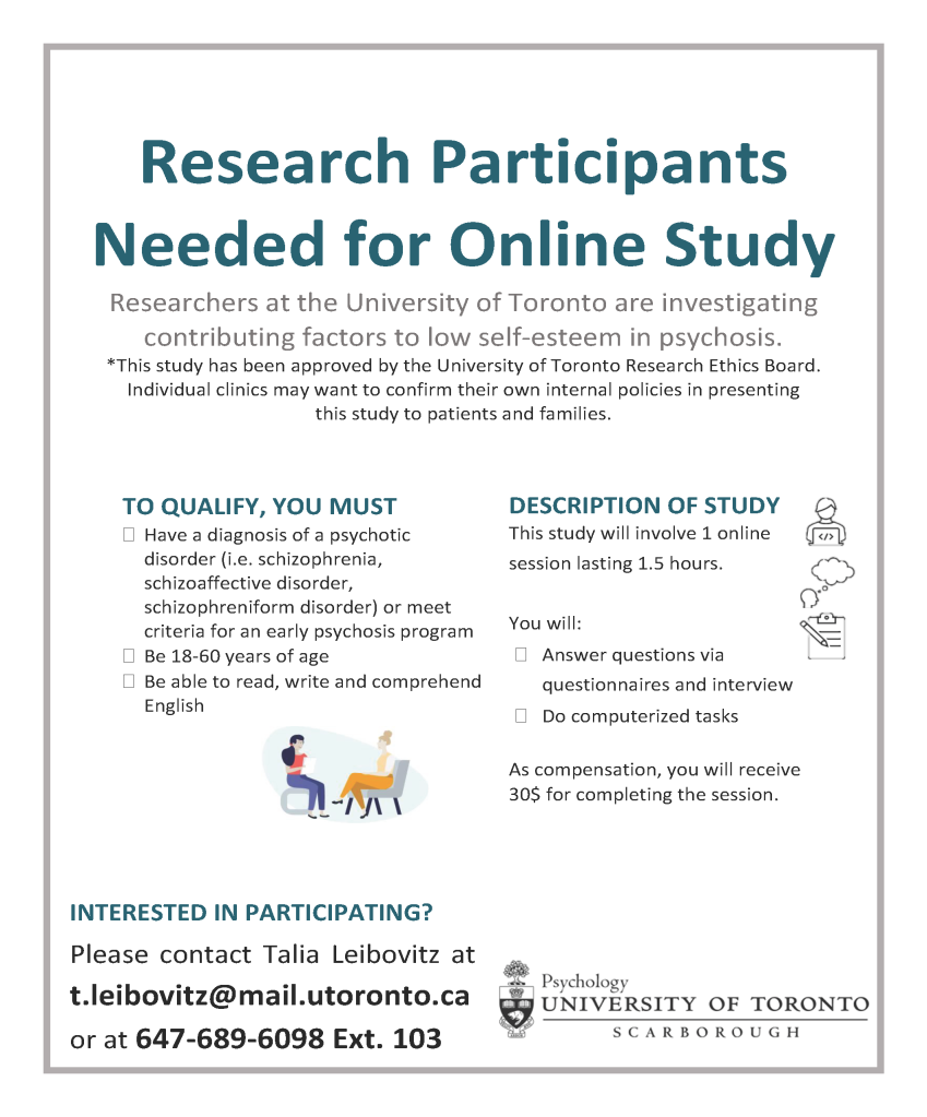 A flyer advertising the study. The information on the flyer is summarized below.
